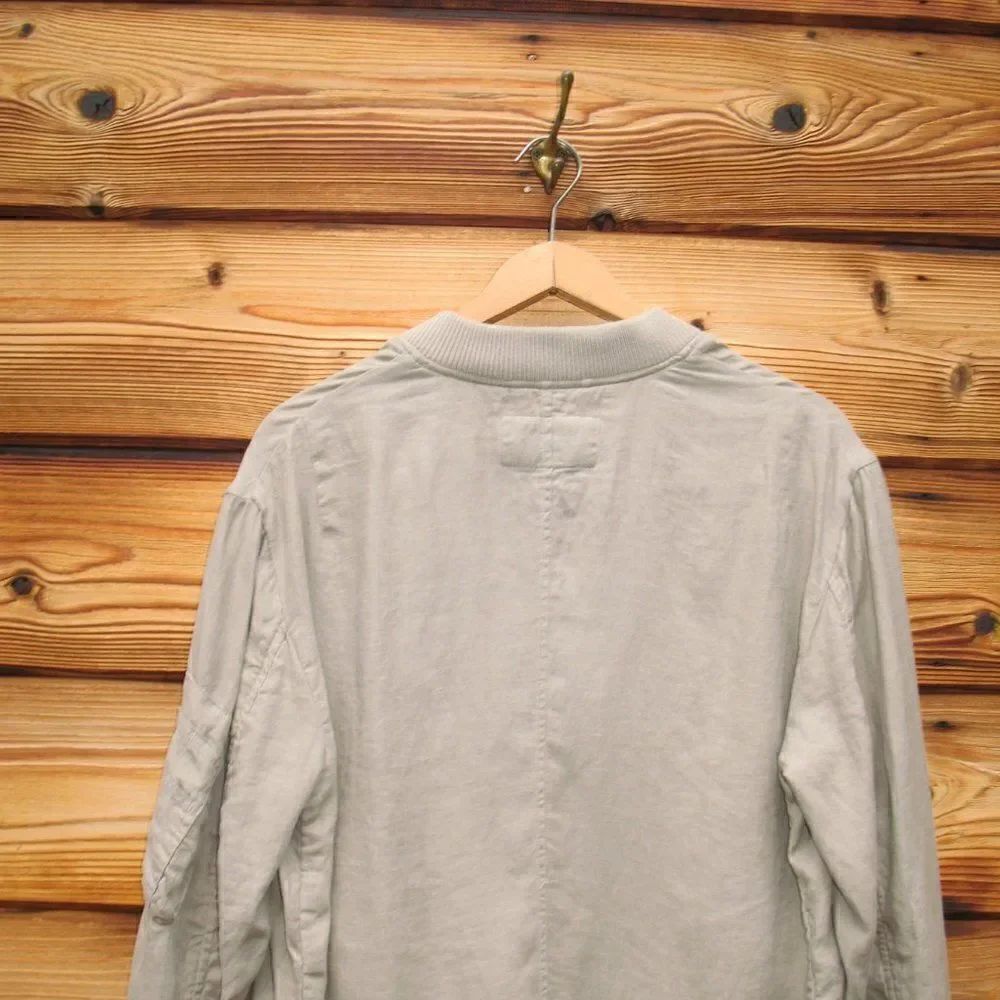 All Saints Linen Bomber Jacket - Picture 10 of 12